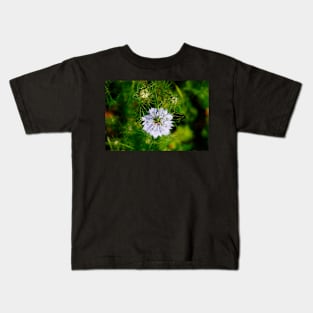 Blue Nigella Flower Kids T-Shirt